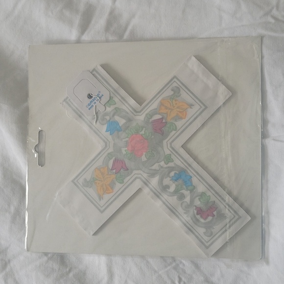 ✨️💲3️⃣ ✨️ New Religious Scroll Cross Printed Garland Hanging Decor Confirmation - Picture 3 of 7